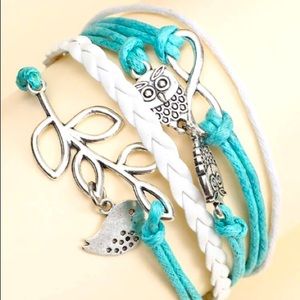 🌸2/$28 OR 🌺3/$33  Owl Charm Braided Bracelet